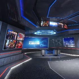 VR Studio Breaking News 3D model